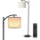 Arc Floor Lamp LED, Linen Shade, 3 Light Modes 1