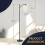 Arc Floor Lamp LED, Linen Shade, 3 Light Modes 4