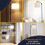 Arc Floor Lamp LED, Linen Shade, 3 Light Modes 5