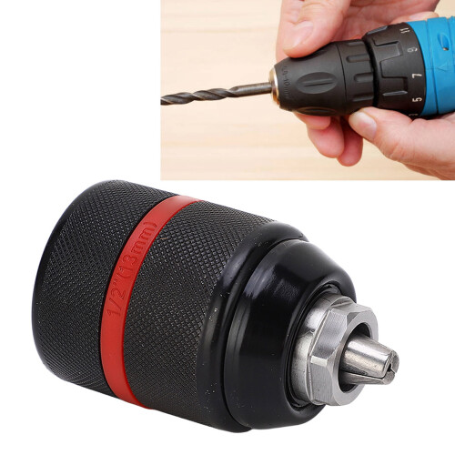 Keyless Drill Chuck 1/2 20UNF Mount Self Tightening Electric Drill Chuck 2 13mm Clamping Range for Machine Tool Processing 2