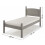 Mercers Furniture Corona Grey Wax 3'0" Single Low End Bed Frame Pine 5