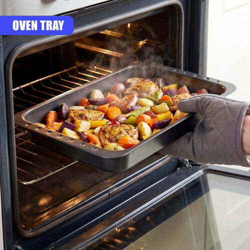 GEEZY GEEZY Large Roasting Trays Non Stick Baking Tray Roasting Tin Oven Dish Roaster 2Pc 2