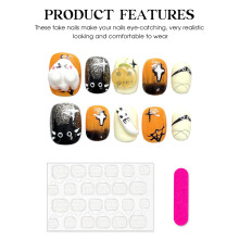 (XS) Ongles Faux Chat Halloween Femme