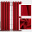 Red curtain panel pair 39" x 51" 6
