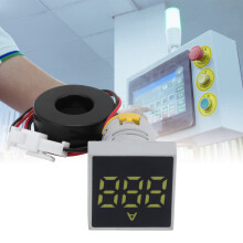 220V Wechselstrom-Digitalampere-Messgerät Signalanzeige Licht Mattes Panel-Meter AD16‑22FSA
