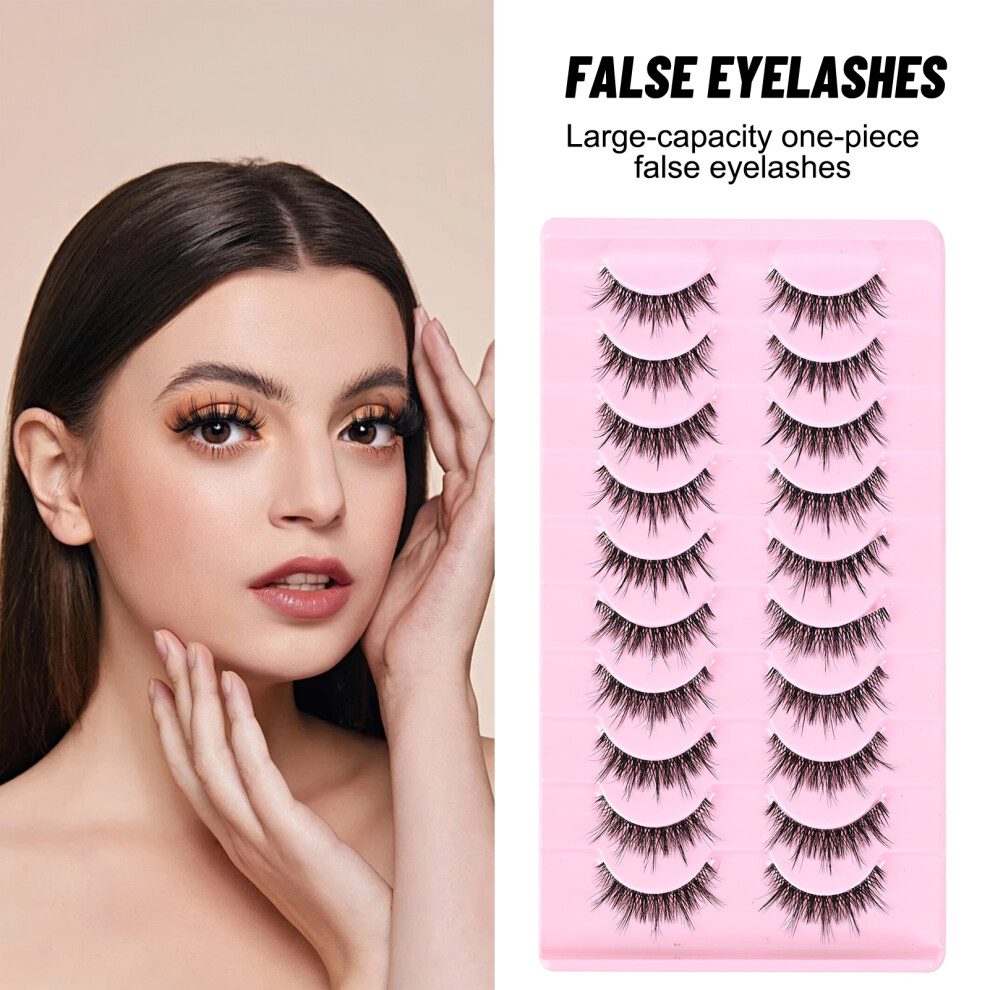Reach-Tools (10 Pairs Of Sx01 False Eyelashes) Natural False Eyelashes For Beauty & Cosplay