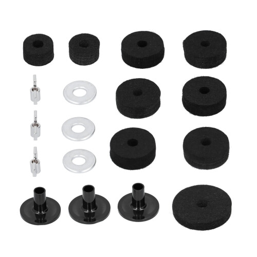 Cymbal Replacement Kit 18PCS with Base Wing Nut Washer for Drum Set Hardware