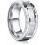 Men's Silver Wedding Band with Brick Pattern Brushed Finish 2