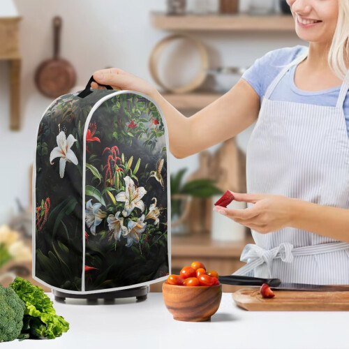 Hummingbird Kitchen Blender Dust Cover, Top Handle for Kitchen Counter 2