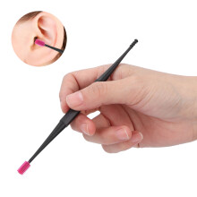 Schaber aus Silikon in Spiralform mit Doppelkopf zum Massieren und Reinigen (Pink)