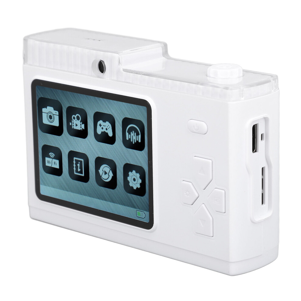 48MP 1080P Digital Camera 2.4" IPS, 8x Zoom, White