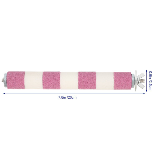 Parrot Grinding Stick Pink White 1 Piece 10 Inch 1