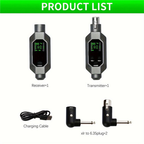 Wireless Microphone Converter XLR Transmitter and Receiver Microphone Wireless System for Dynamic Microphone B 2