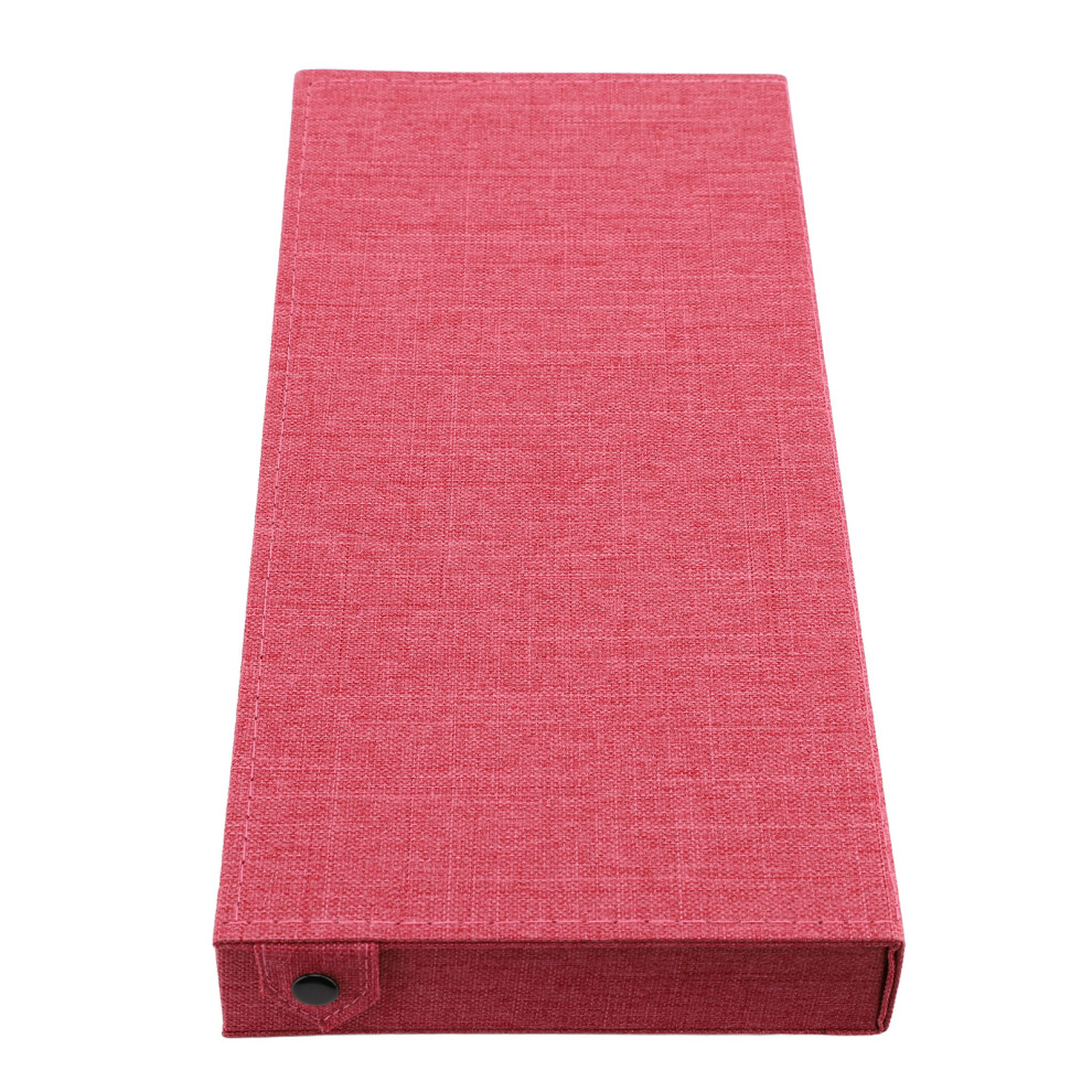Linen Eyeglasses Storage Case, Multi Slots, 38x17x4cm Pink