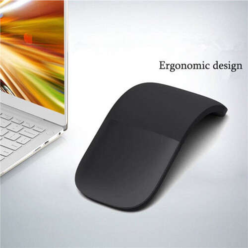 2X  4.0 Touch Mouse - Soft Folding Mice Silent Office for PC Laptop Black 2