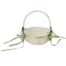 Elegant Lace Satin Wedding Flower Girl Basket 5800 Lightweight