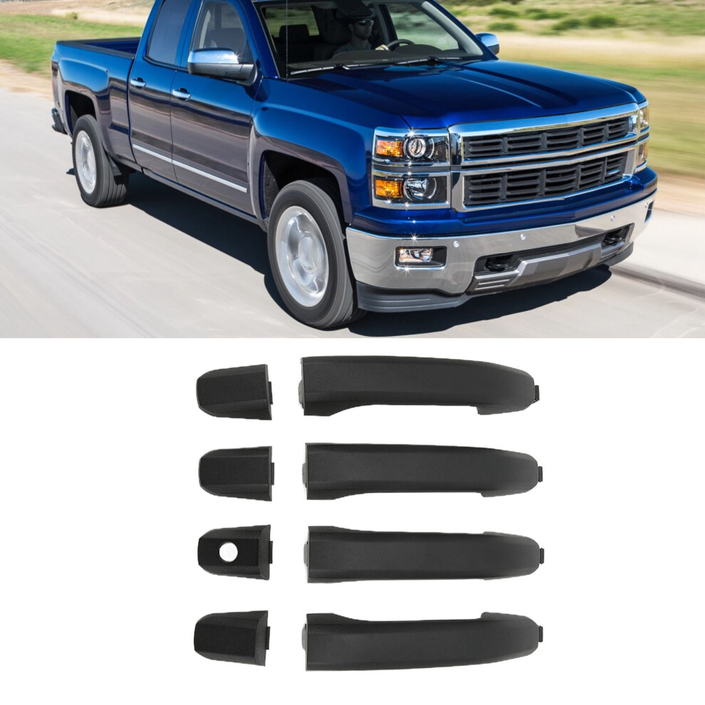 Car Exterior Handle For Silverado & Sierra 1500-3500Hd Black 8731391457273