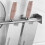 Stainless Steel Double Bar Kitchen Holder Rack Waterproof Rustproof Silver 5