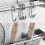Stainless Steel Double Bar Kitchen Holder Rack Waterproof Rustproof Silver 7
