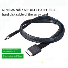 Cabo de Conexão de Placa de Matriz PCIe 4.0 Oculink SFF-8611 Sas Server Multifuncional e Prático para Disco Rígido