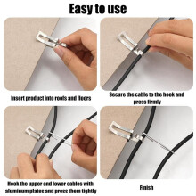 100Pcs Heat Cable Roof Clips and Spacers, Metal de Icing Cable Hooks and Spacers Set Outdoor Gutter Heat Tape Clips