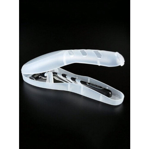 Men's Transparent Razor Case Plastic Travel Box 2
