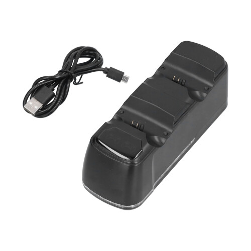 Dual USB Controller Charging Stand for PS4, Black, ABS Material 1