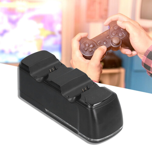 Dual USB Controller Charging Stand for PS4, Black, ABS Material