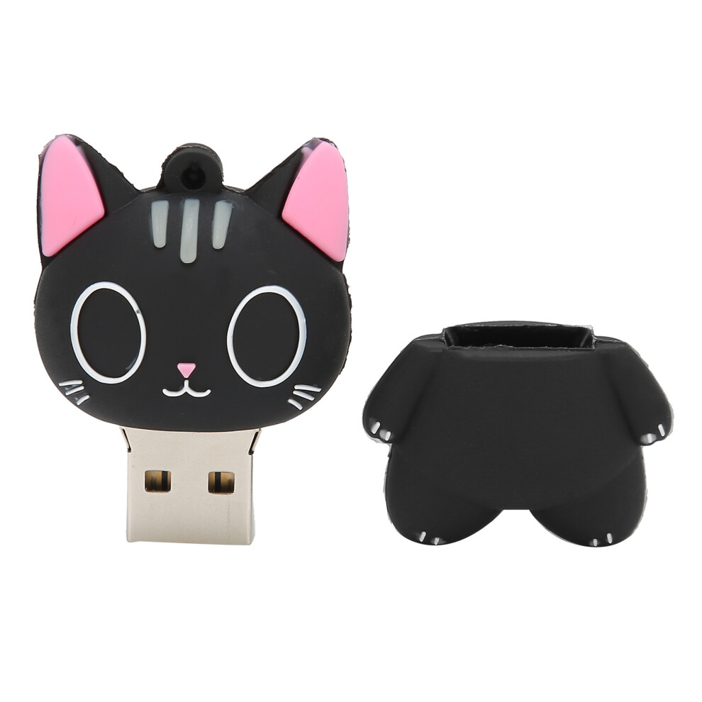 Cartoon Cat 64Gb Usb Flash Drive Â Data Storage, Music & Files U Disk Black 4661390887310