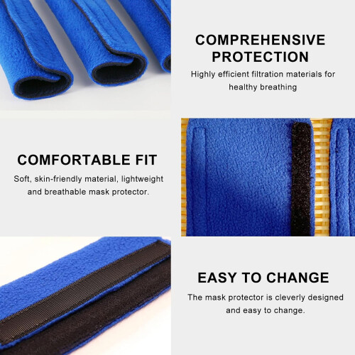 4PCS CPAP Mask Liners – Soft, Reusable Strap Covers, Universal, Compatible with ResMed 2
