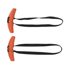2PCS Orange Silicone Nylon Horn Shaped Gym Handles for Workout Fitness