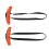 2PCS Orange Silicone Nylon Horn Shaped Pull Up Handles for Gym Workout 1