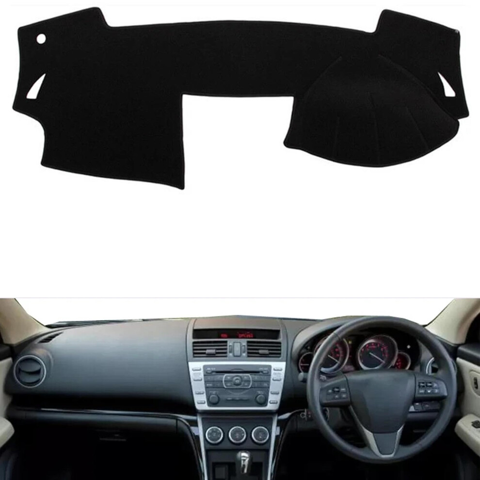 Dashboard Cover For Mazda 6 20072012 Rhd Nonslip Dash Mat Antiglare Heatresistant Edge Black/Red 9771547611806