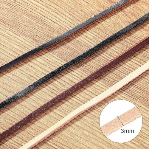 Corda Braidithe Leathair Bó Cothrom 3mm Donn Dorcha 1/2/4 Slat 2