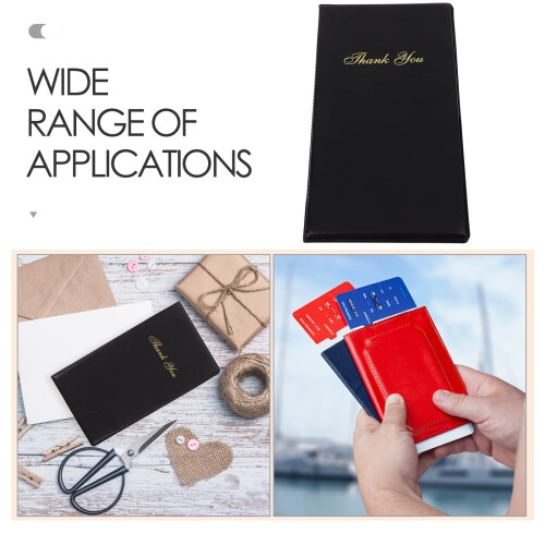Black PU Checkbook for Holding Cards and Guest Checks Supply Practical Server 2