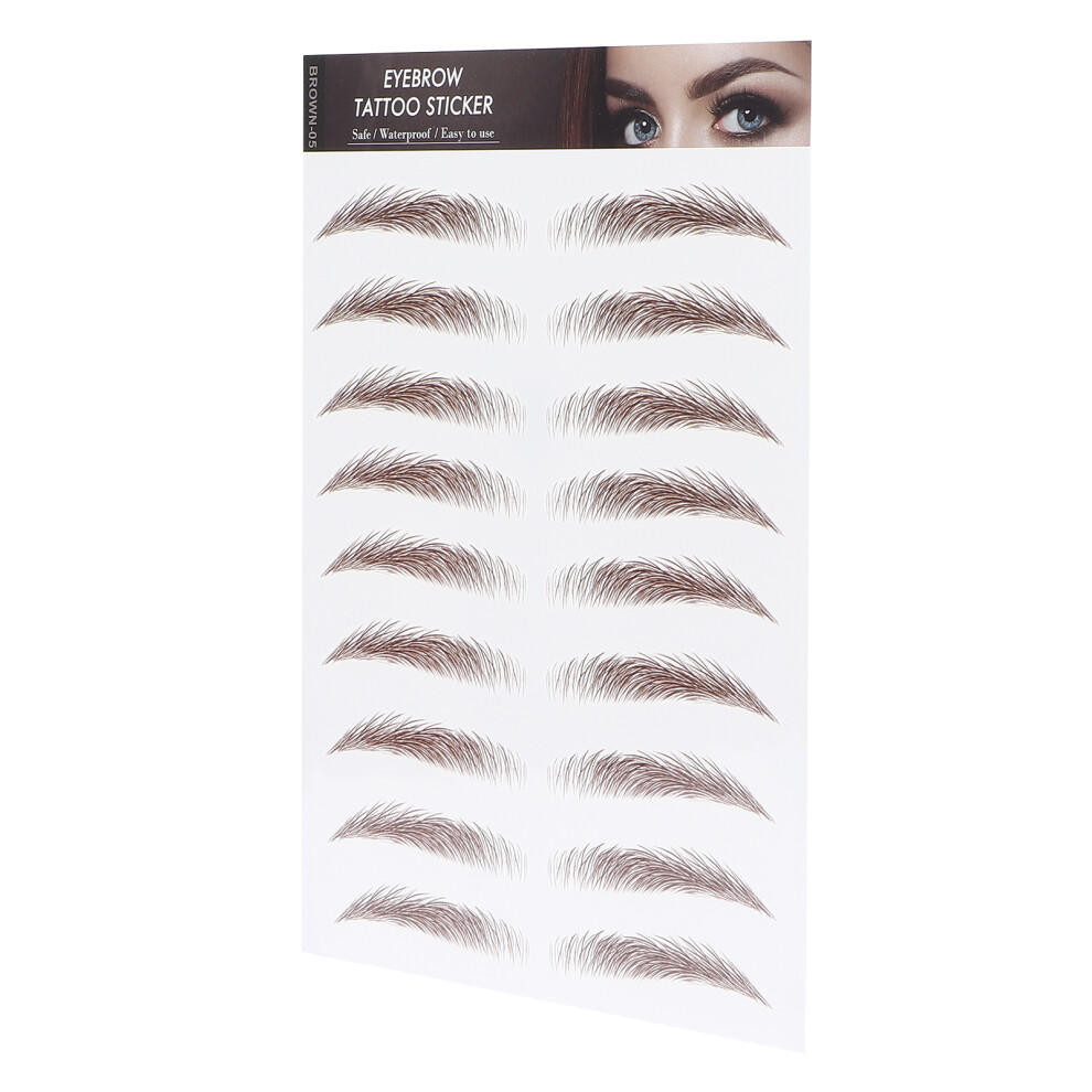 Brown Waterproof Eyebrow Tattoo Sticker For Women, -05, 148X210mm