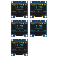5X Modulo Display OLED da 0,96 Pollici I2C IIC 128x64 SSD-1306 Schermo LCD 3,3 V-5 V Blu Giallo per ESP32 ESP8266