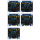 5X Módulo de Tela OLED de 0,96 Polegadas I2C IIC 128x64 SSD-1306 Tela LCD 3,3V-5V Azul Amarelo para ESP32 ESP8266 1