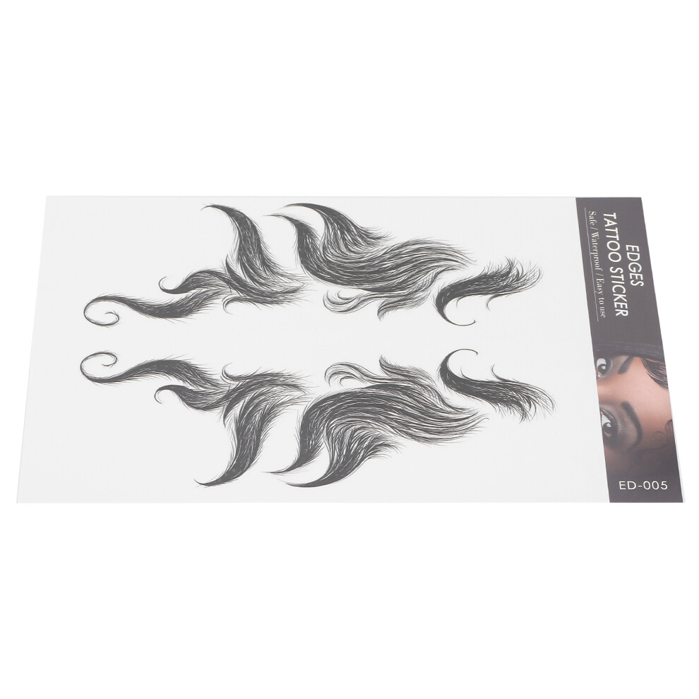 Women Edges Hair Tattoo Sticker Waterproof Fake Hair Line ED-05, 11x18cm