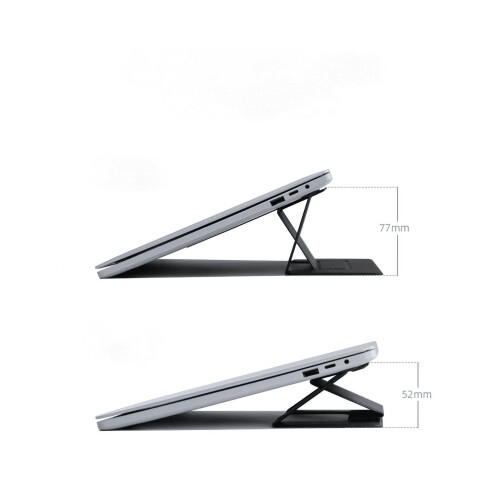 Leather Laptop Folding Stand with Dual Angles Brown 2