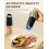 2 Pack Gravity Electric Salt and Pepper Grinder Set Automatic Battery Powered Salt Mill, Adjustable Coarseness, with Blue LED Light 3