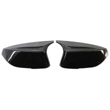 96373-4GA0H Car Left + Right Rearview Mirror Cover for QX30 Q50 Q60 Q70 2014-2019 96374-4GA0H Bright Black