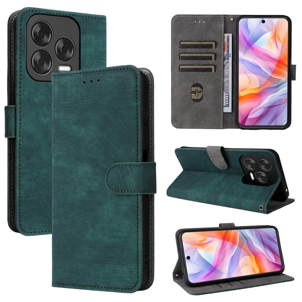 Pu Leather Flip Wallet Cover With Precise Fit Design And Full Port Access For Zte Blade V70 Green 9330225058489