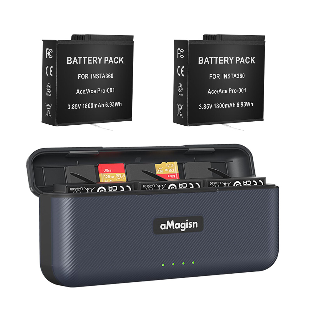 Battery Charger Fast Charging Hub With 2 Batteries Triple Channel UsbâC Station For Insta360 Ace Pro 9330225058496