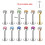 Πολύχρωμα δαχτυλίδια Labret Lip Studs Push-in, από ανοξείδωτο ατσάλι, 12 τεμάχια 2