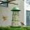 Round Foldable Bird Feeder Green 20x5in 4