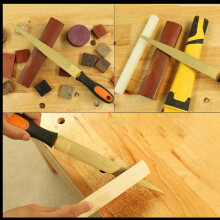 1PC Wood File Woodworking Golden Tapered Rasp Bastard for Wood Leather Plastic Hand Tools with Rubber Handle 10-Inch