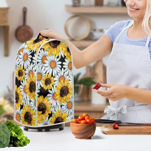 Stylish Kitchen Accessories Sunflowers for Spill-Proof Polyester Coffee Maker Protection 2