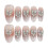 (Medium ellipse) Rhinestone Cat Eye False Nails - Reusable Stage Wear 2