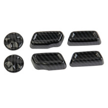 Car Carbon Fiber Adjustment Buttons Decals Decoration Cover Trim for Grand Cherokee 2021 2022
